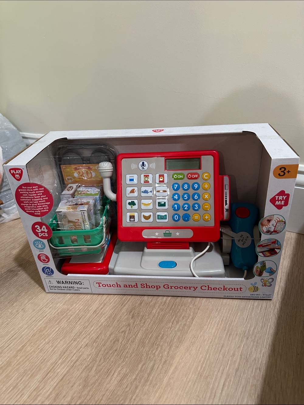 NEW grocery checkout Cash Register Pretend play shopping cart toy educational